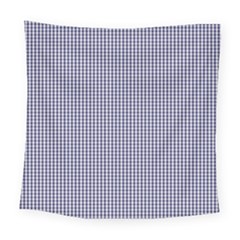 Usa Flag Blue And White Gingham Checked Square Tapestry (large) by PodArtist