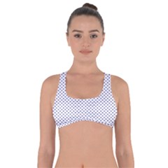 Usa Flag Blue Stars On White Got No Strings Sports Bra by PodArtist