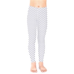 Usa Flag Blue Stars On White Kids  Legging by PodArtist