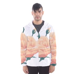 Rose Flower Nature Floral Summer Hooded Windbreaker (men) by Sapixe