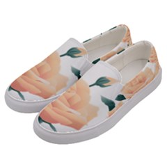 Rose Flower Nature Floral Summer Men s Canvas Slip Ons by Sapixe