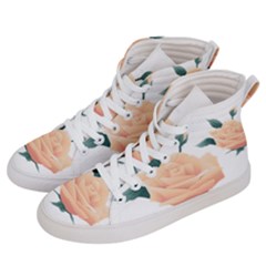 Rose Flower Nature Floral Summer Men s Hi-top Skate Sneakers by Sapixe