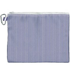 Usa Flag Blue And White Stripes Canvas Cosmetic Bag (xxxl) by PodArtist