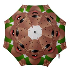 Mole Animal Cartoon Vector Art Hook Handle Umbrellas (large)