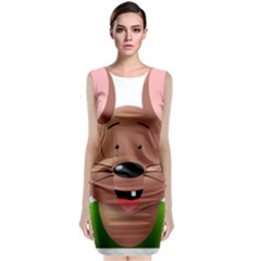 Mole Animal Cartoon Vector Art Classic Sleeveless Midi Dress