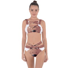 Mole Animal Cartoon Vector Art Bandaged Up Bikini Set 