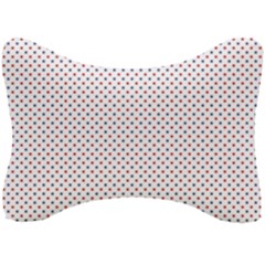 Usa Flag Red And Flag Blue Stars Seat Head Rest Cushion by PodArtist