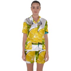 Turtle Sea Turtle Leatherback Turtle Satin Short Sleeve Pyjamas Set by Sapixe