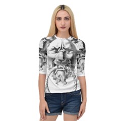 Steampunk Steam Punk Lion Door Quarter Sleeve Raglan Tee