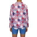 USA Americana Diagonal Red White & Blue Quilt Kids  Long Sleeve Swimwear View2