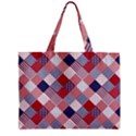 USA Americana Diagonal Red White & Blue Quilt Zipper Mini Tote Bag View1