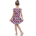 USA Americana Diagonal Red White & Blue Quilt Kids Cap Sleeve Dress View2