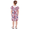 USA Americana Diagonal Red White & Blue Quilt Kids  Drop Waist Dress View2
