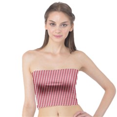 Usa Flag Red And White Stripes Tube Top by PodArtist