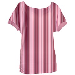 Usa Flag Red And White Stripes Women s Oversized Tee by PodArtist