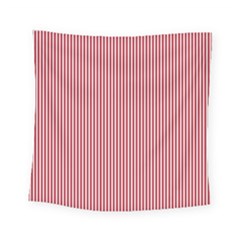 Usa Flag Red And White Stripes Square Tapestry (small) by PodArtist
