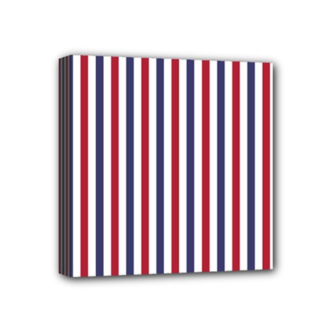 Usa Flag Red White And Flag Blue Wide Stripes Mini Canvas 4  X 4  by PodArtist