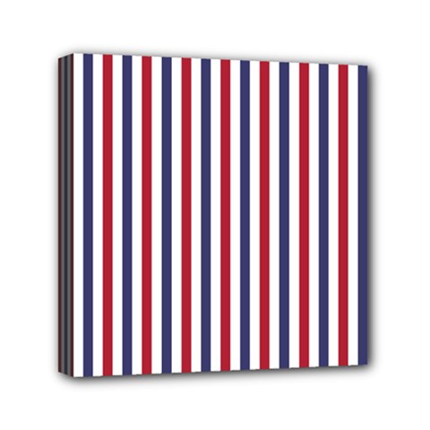 Usa Flag Red White And Flag Blue Wide Stripes Mini Canvas 6  X 6  by PodArtist