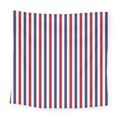 Usa Flag Red White And Flag Blue Wide Stripes Square Tapestry (large) by PodArtist