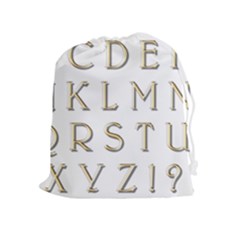 Letters Gold Classic Alphabet Drawstring Pouches (extra Large) by Sapixe