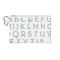 Letters Gold Classic Alphabet Canvas Cosmetic Bag (medium)