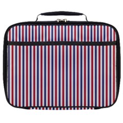 Usa Flag Red And Flag Blue Narrow Thin Stripes  Full Print Lunch Bag by PodArtist