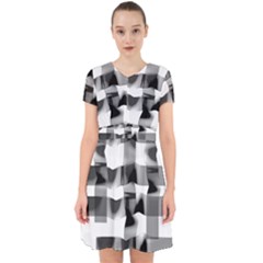 Geometry Square Black And White Adorable In Chiffon Dress