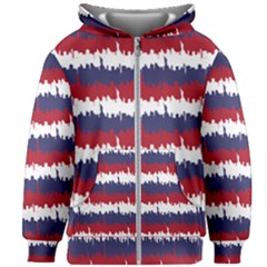 244776512ny Usa Skyline In Red White & Blue Stripes Nyc New York Manhattan Skyline Silhouette Kids Zipper Hoodie Without Drawstring by PodArtist