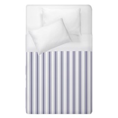 Mattress Ticking Wide Striped Pattern In Usa Flag Blue And White Duvet Cover (single Size) by PodArtist