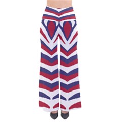 Us United States Red White And Blue American Zebra Strip So Vintage Palazzo Pants by PodArtist