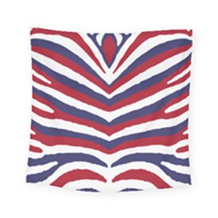 Us United States Red White And Blue American Zebra Strip Square Tapestry (small) by PodArtist