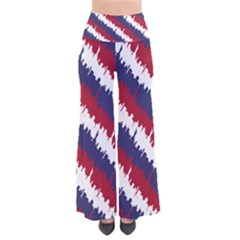 Ny Usa Candy Cane Skyline In Red White & Blue So Vintage Palazzo Pants by PodArtist