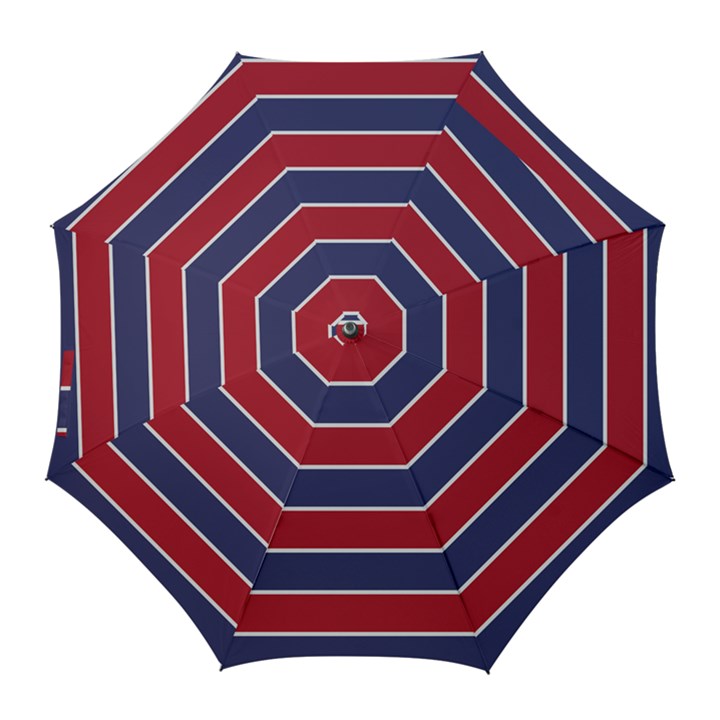 Large Red White and Blue USA Memorial Day Holiday Horizontal Cabana Stripes Golf Umbrellas