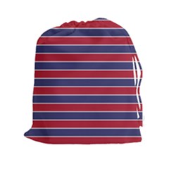 Large Red White And Blue Usa Memorial Day Holiday Pinstripe Drawstring Pouches (xxl) by PodArtist