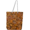 Leaves Motif Pattern Photo 2 Full Print Rope Handle Tote (Large) View1