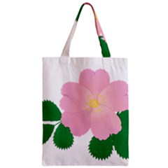 Rose Flower Briar Pink Flowers Zipper Classic Tote Bag by Sapixe