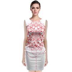 Mandala Pretty Design Pattern Sleeveless Velvet Midi Dress by Sapixe