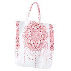 Mandala Pretty Design Pattern Giant Grocery Zipper Tote