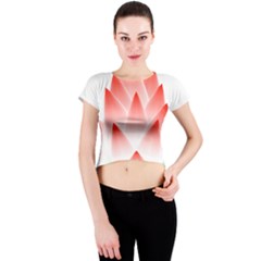 Lotus Flower Blossom Abstract Crew Neck Crop Top