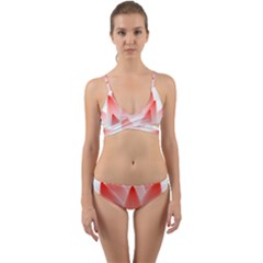 Lotus Flower Blossom Abstract Wrap Around Bikini Set by Sapixe