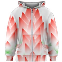 Lotus Flower Blossom Abstract Kids Zipper Hoodie Without Drawstring by Sapixe