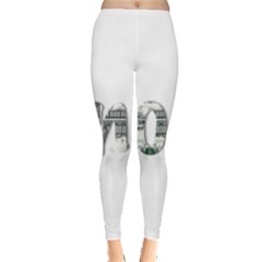 Word Money Million Dollar Leggings  by Sapixe