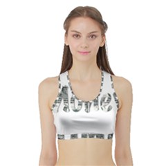 Word Money Million Dollar Sports Bra With Border by Sapixe