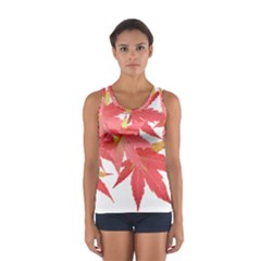 Leaves Maple Branch Autumn Fall Sport Tank Top  by Sapixe