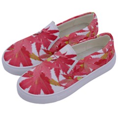 Leaves Maple Branch Autumn Fall Kids  Canvas Slip Ons