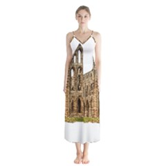 Ruin Monastery Abbey Gothic Whitby Button Up Chiffon Maxi Dress