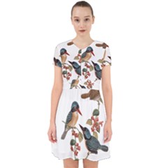 Bird Birds Branch Flowers Vintage Adorable In Chiffon Dress