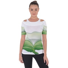 Pearl Drop Flower Plant Short Sleeve Top by Sapixe