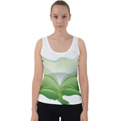 Pearl Drop Flower Plant Velvet Tank Top by Sapixe