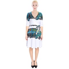 Reptile Lizard Animal Isolated Wrap Up Cocktail Dress